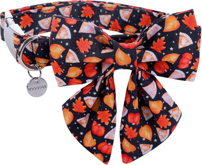 DOGWONG Hemp Cotton Dog Collar with Bow
