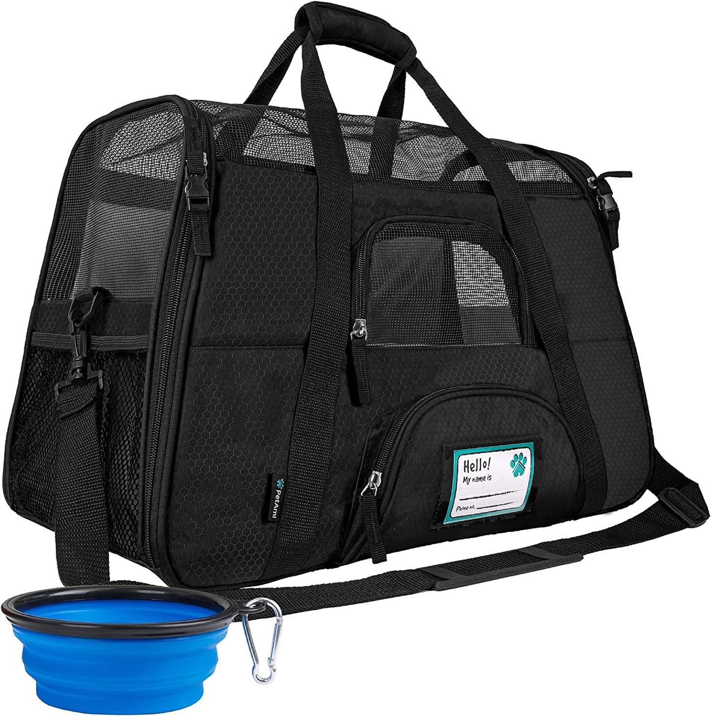 Petami Airline Approved Pet Carrier for Cat, Soft Sided Dog Carrier for Small Dog