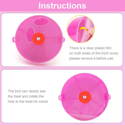 Bird Creative Foraging System Wheel Seed Food Ball Rotate Training Toy